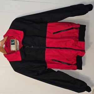 Vintage WearGuard 340 Red Black Colorblocked Heavy Windbreaker Jacket Mens L